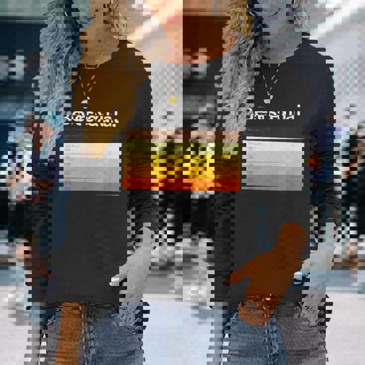 ビアセクシャル、面白いビアトリンカー 長袖Tシャツ 彼女への贈り物