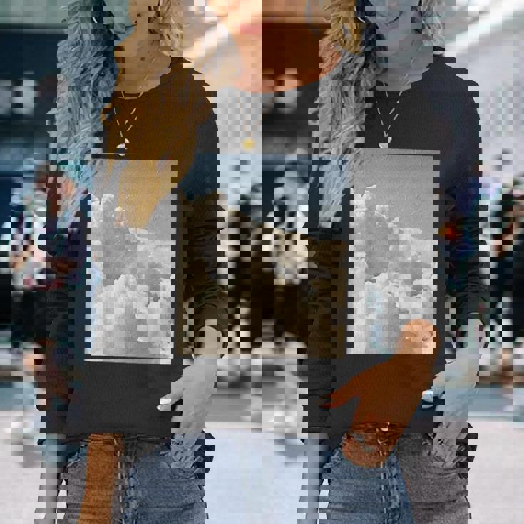 ビンテージクラウドエステティックドリームコア 長袖Tシャツ 彼女への贈り物