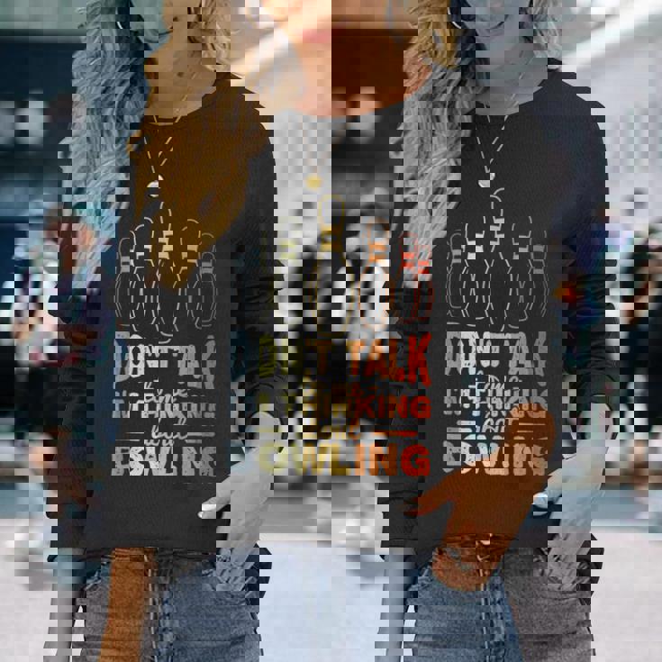 ビンテージボウリングジョークボウリングスポーツ 長袖Tシャツ 彼女への贈り物