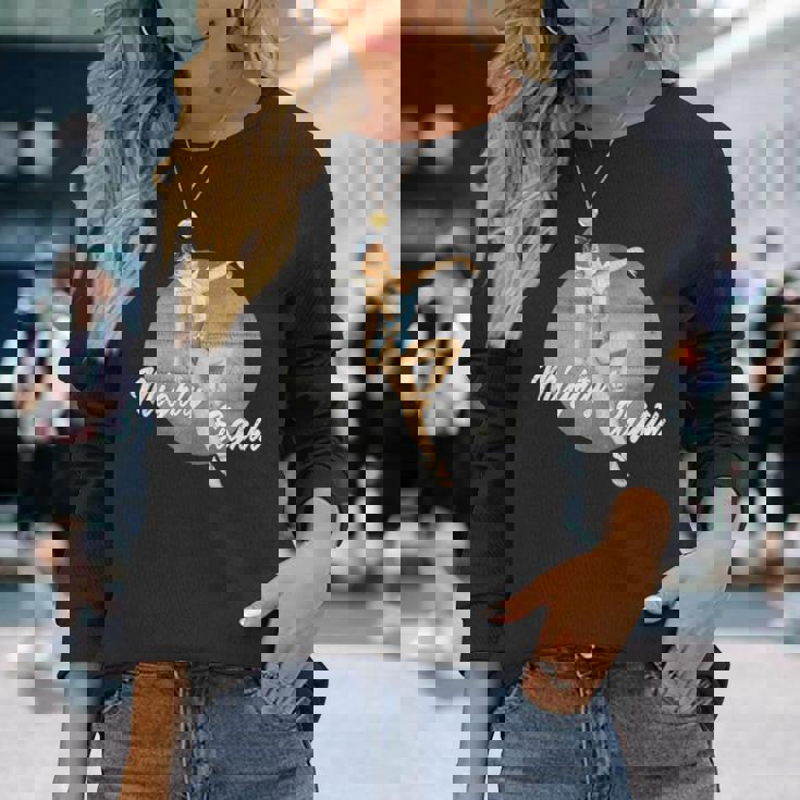 ピンナップガールww2「マイティエイツ」レトロヴィンテージ 長袖Tシャツ 彼女への贈り物