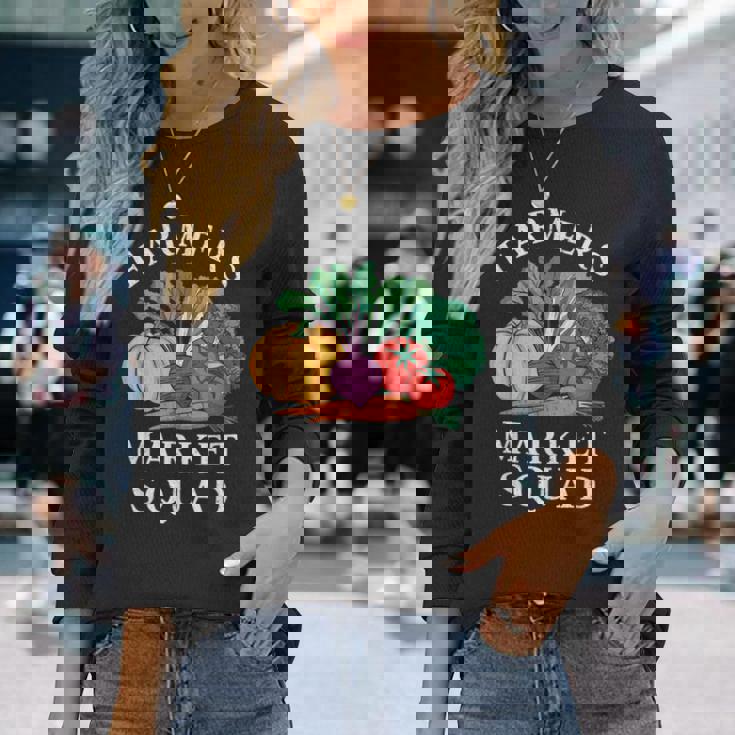 ファーマーズマーケット ファーマーズ 農業 農業 食品 野菜 長袖Tシャツ 彼女への贈り物