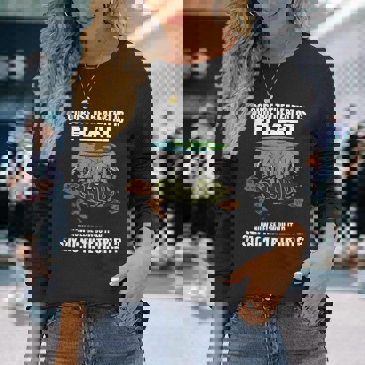 フラットアース理論 象 亀 フラットアース 面白科学 長袖tシャツ 長袖Tシャツ 彼女への贈り物