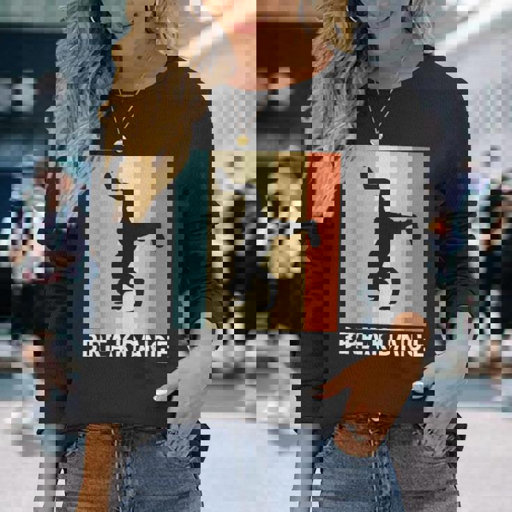 ブレイクダンス I レトロ I ダンサー ヒップホップダンス ブレイクダンス 長袖Tシャツ 彼女への贈り物