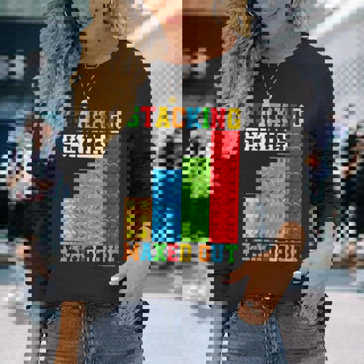 ブロックブロック-積み重ねスキルの最大化 長袖Tシャツ 彼女への贈り物