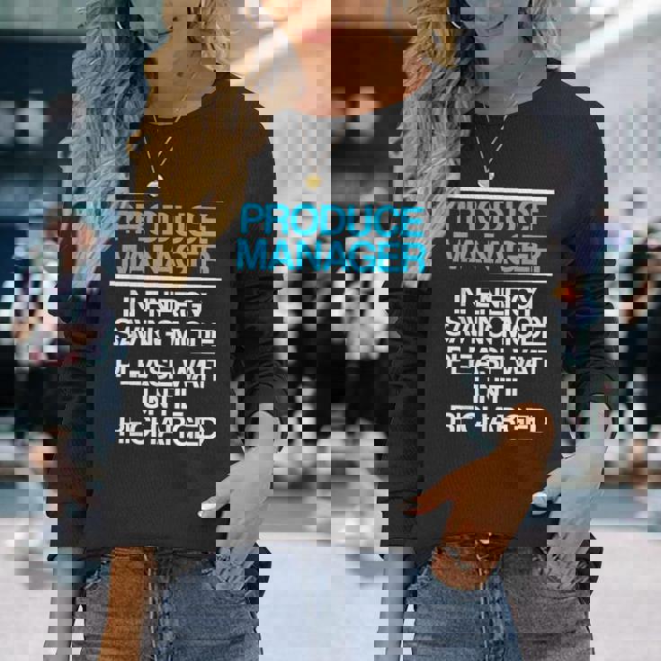 プロデュースマネージャー 食料品店スーパーバイザー 長袖Tシャツ 彼女への贈り物