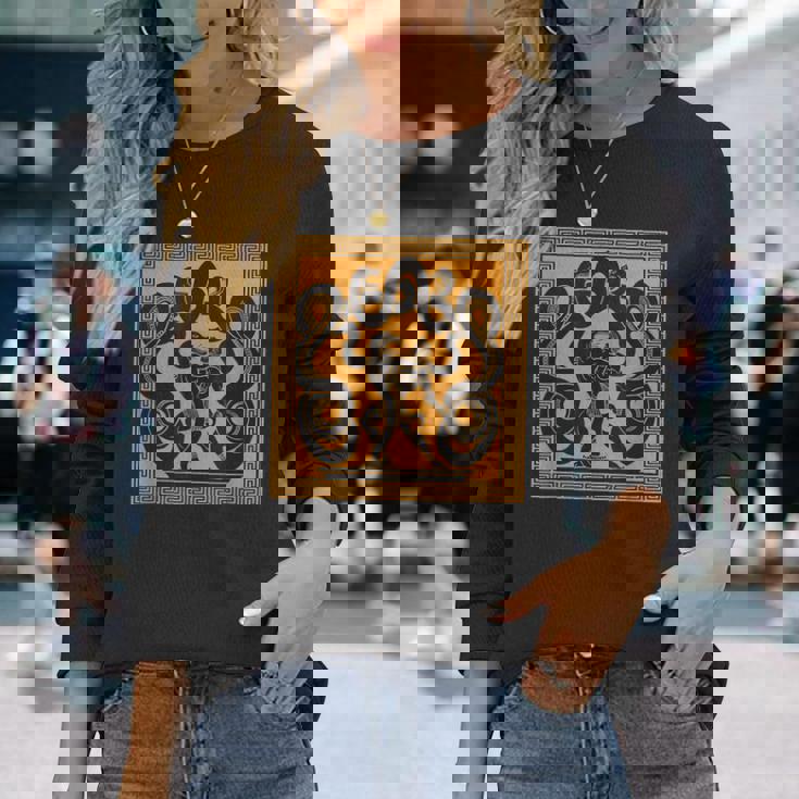 ヘラクレス オリンピアン戦士 ギリシャ神話 ギリシャ美術 神話 長袖Tシャツ 彼女への贈り物