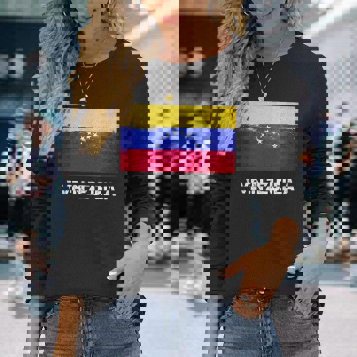 ベネズエラ国旗tシャツ 長袖Tシャツ 彼女への贈り物