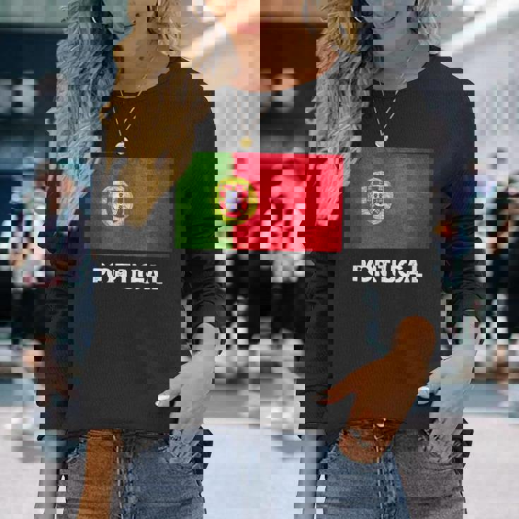 ポルトガル国旗tシャツ 長袖Tシャツ 彼女への贈り物