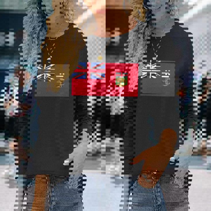 マニトバ州 紋章 カナダ国旗 ウィニペグ 長袖Tシャツ 彼女への贈り物