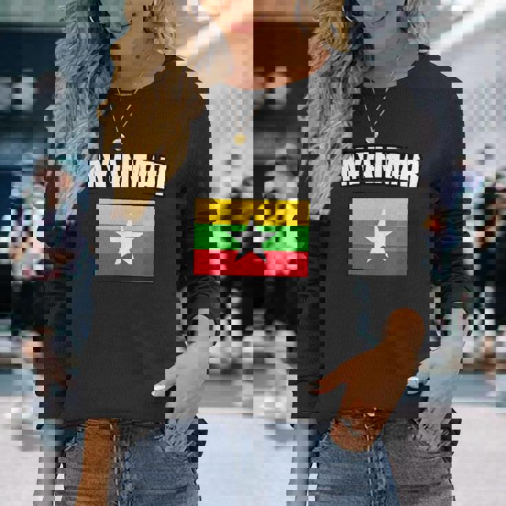 ミャンマー 長袖Tシャツ 彼女への贈り物