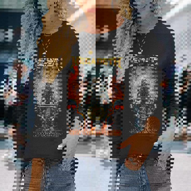 メガデス 新世界秩序 長袖tシャツ 長袖Tシャツ 彼女への贈り物