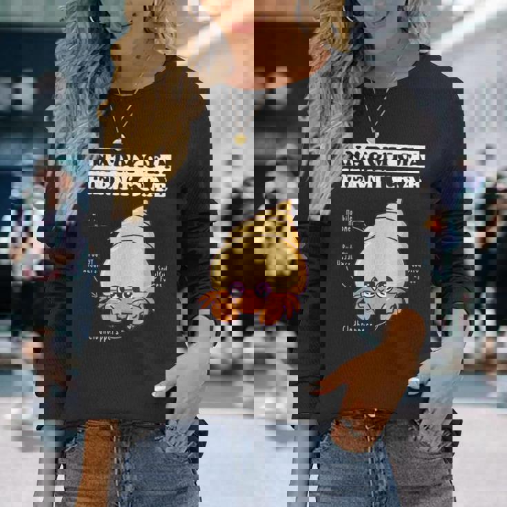 ヤドカリの解剖学 面白い カワイイ ヤドカリ チビ 長袖Tシャツ 彼女への贈り物