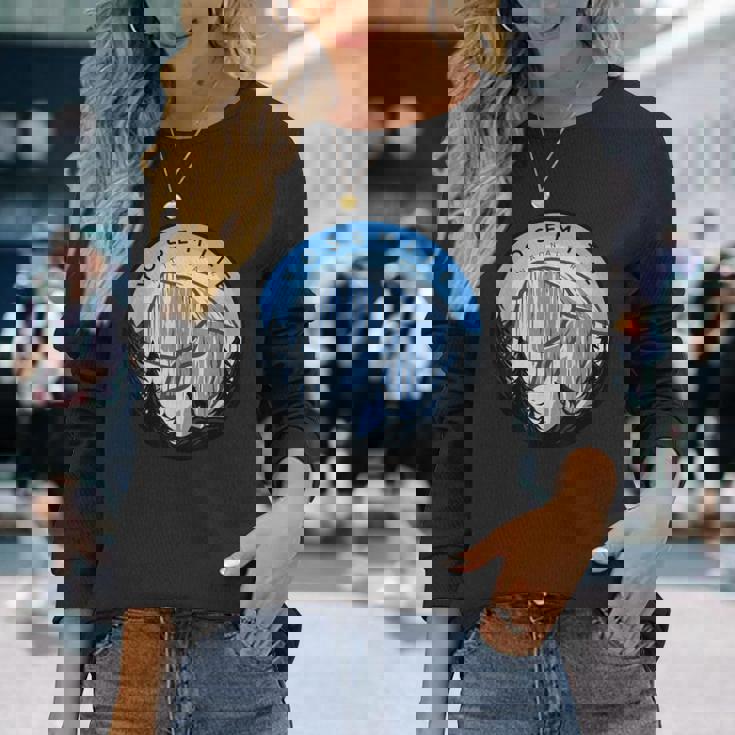 ヨセミテ国立公園 ハーフドーム ヴィンテージポスター スーベニア 長袖Tシャツ 彼女への贈り物