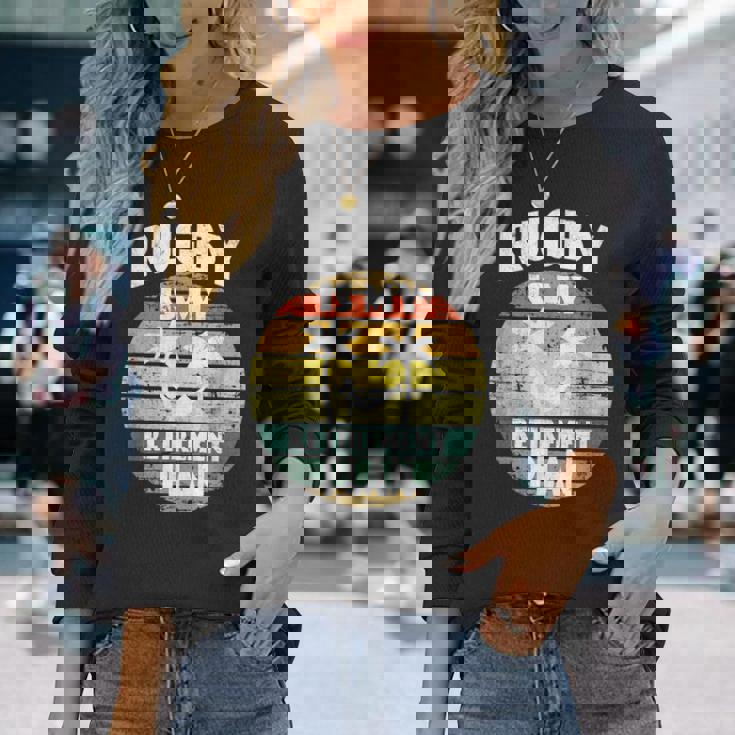 ラグビーは私の退職金制度 ラグビー部の年金受給者 長袖Tシャツ 彼女への贈り物