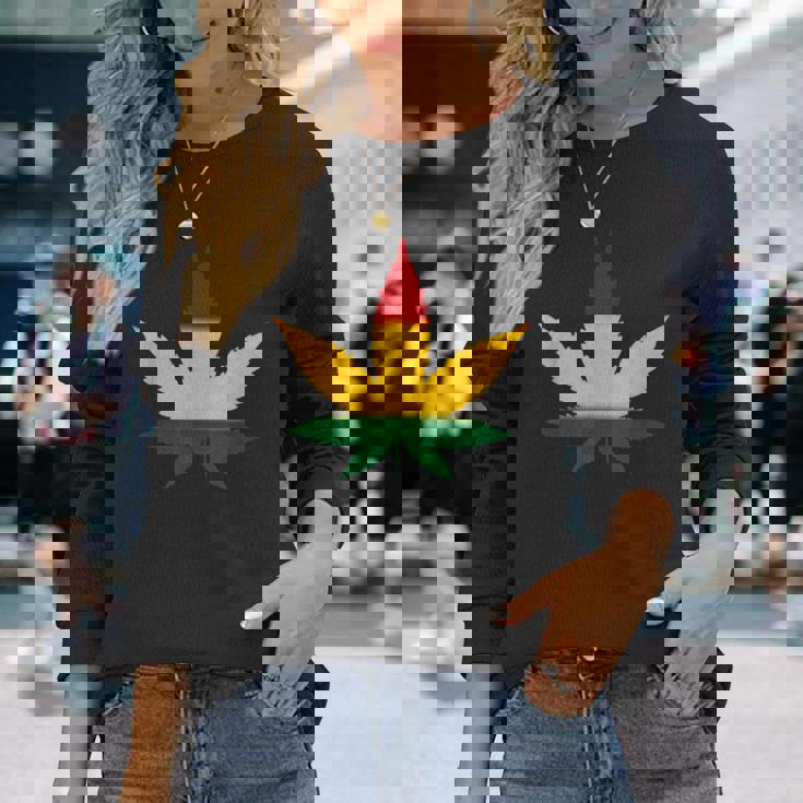 レゲエtシャツとラスタカラーtシャツ メンズ 長袖Tシャツ 彼女への贈り物