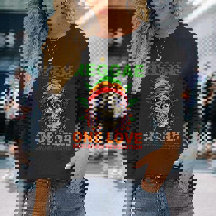 レゲエ、カーニバルフェスティバル、ラスタカラー 長袖Tシャツ 彼女への贈り物