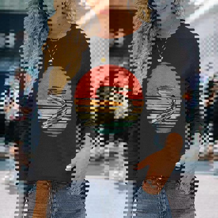 レトロ ヴィンテージ ウナギ 自然 うなぎ 恋人 長袖Tシャツ 彼女への贈り物