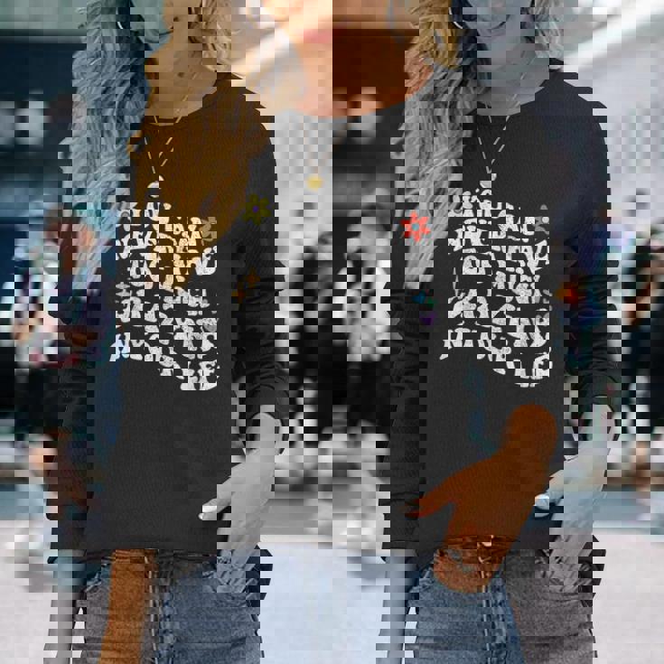 レトログルーヴィーなあなたは、決してあまりにも多くのgrazynaを持つことはできません 長袖Tシャツ 彼女への贈り物