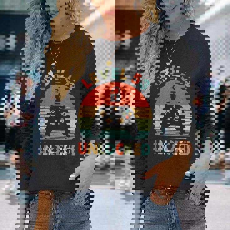 レベル53アンロック ヴィンテージ 53歳の誕生日ゲーマー 面白いゲーム 長袖Tシャツ 彼女への贈り物