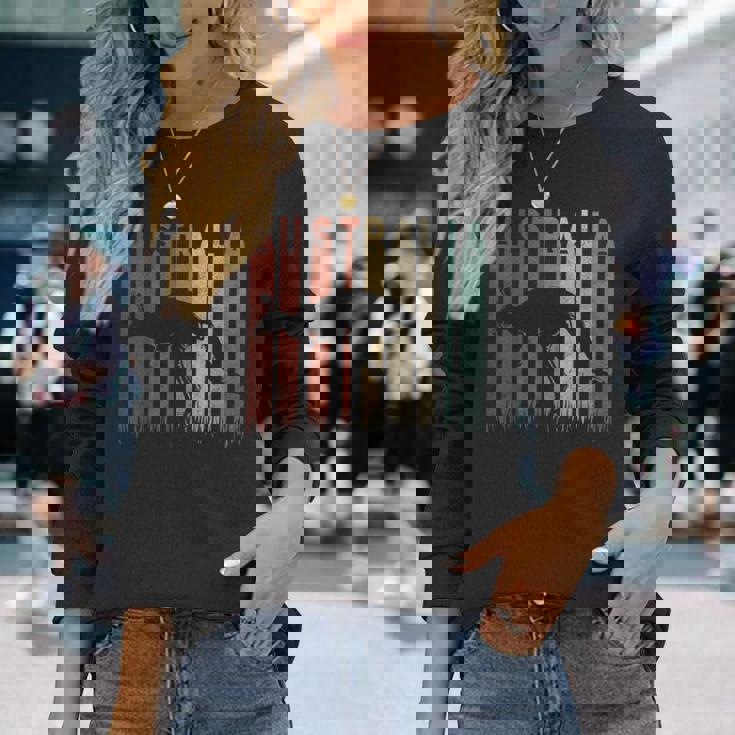 ヴィンテージ カンガルーオーストラリア オージー レトロ カンガルーオーストラリア 長袖Tシャツ 彼女への贈り物