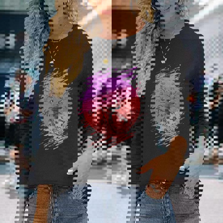 ヴィンテージアホロートルメンズレディースキッズ 長袖Tシャツ 彼女への贈り物