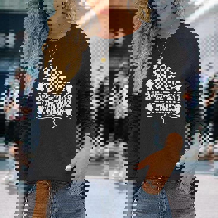 人種差別 Hi Don't Be Racist Thanks 長袖Tシャツ 彼女への贈り物