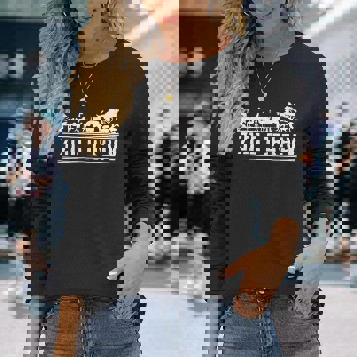 動物園 動物園 サファリ キリン ライオン ゾウ 動物園 長袖Tシャツ 彼女への贈り物