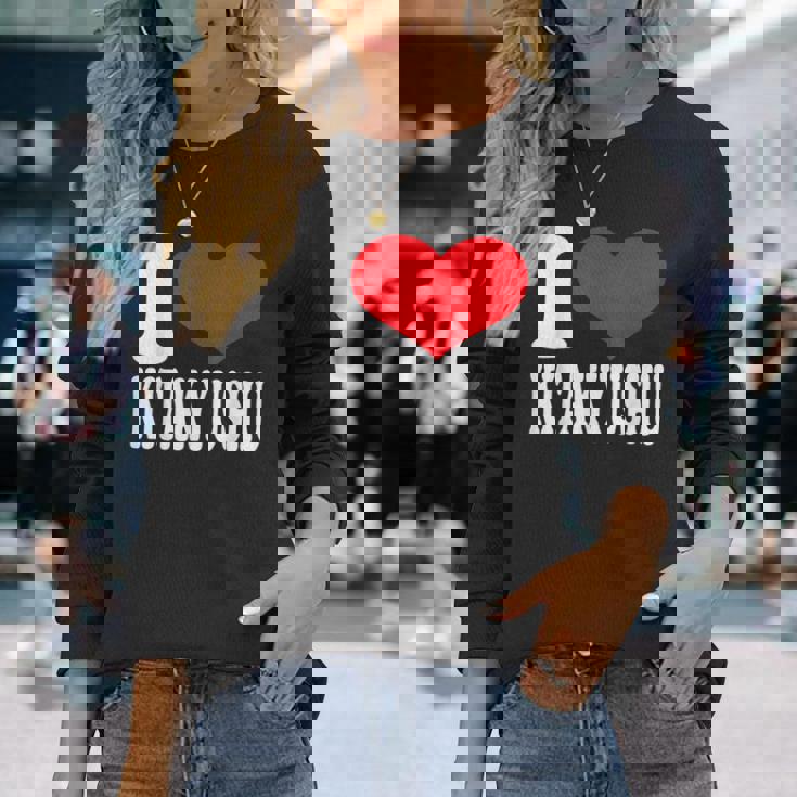 北九州が大好き 長袖Tシャツ 彼女への贈り物