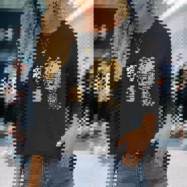 埴輪猫はにゃにゃ_003 長袖Tシャツ 彼女への贈り物