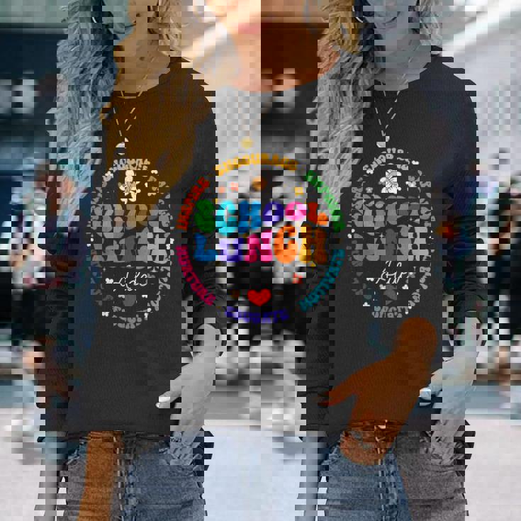 学校給食補佐官 フードサービスクルーヘルパースクワッド 長袖Tシャツ 彼女への贈り物