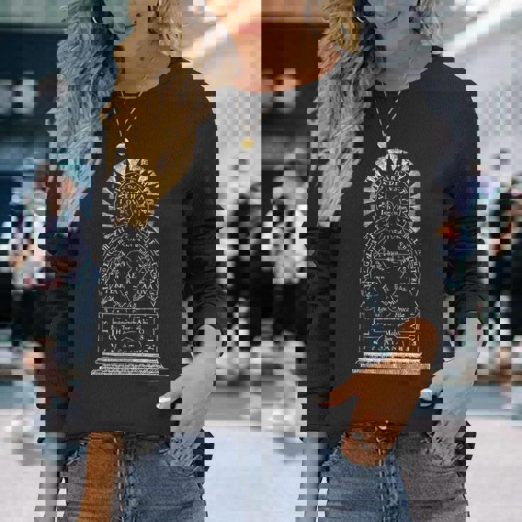 宇宙の解釈学的図式 宇宙 錬金術 魔法 Hermeneuticcheme Universe Alchemie Old 長袖Tシャツ 彼女への贈り物