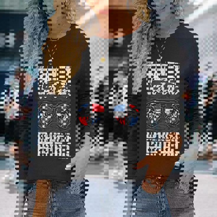 家族旅行 ドミニカ共和国 休日 バケーション トリップ ドミニカ共和国 長袖Tシャツ 彼女への贈り物