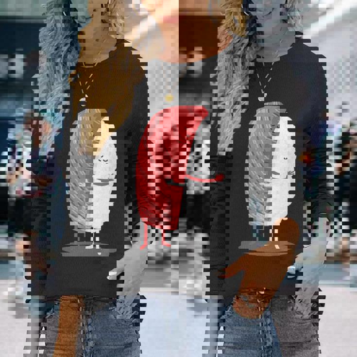 寿司 ハグ 甘い 和食 まぐろ にぎり 長袖Tシャツ 彼女への贈り物