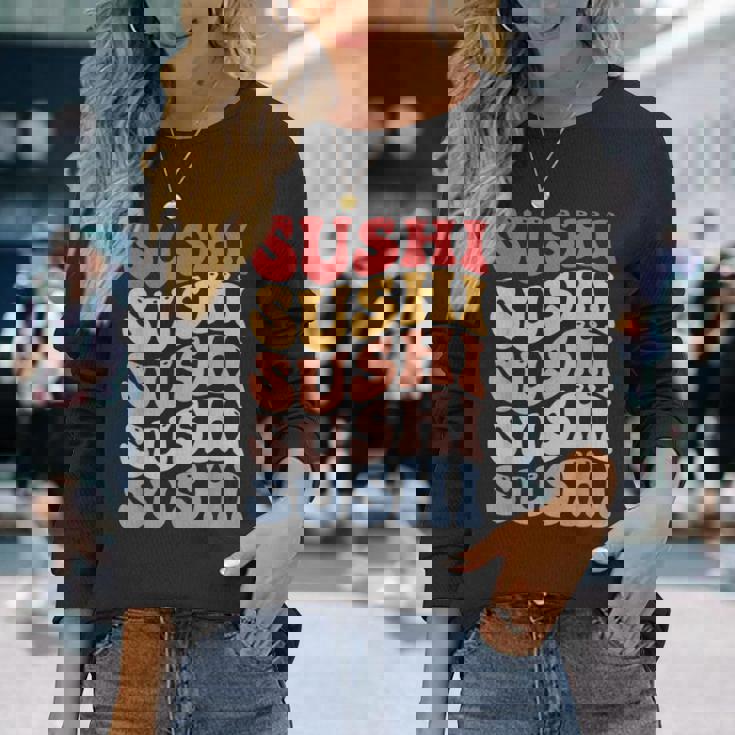 寿司 和食 グルービー 長袖Tシャツ 彼女への贈り物