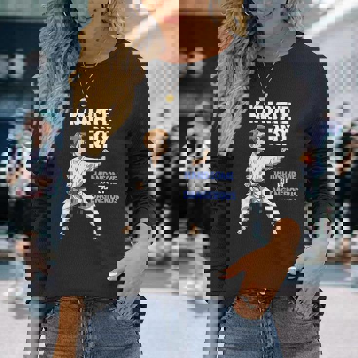 少年空手 キッズ空手ファイター格闘技 長袖Tシャツ 彼女への贈り物