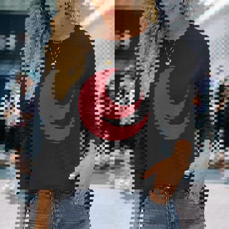 広島県旗シンボル 日本 中国 長袖Tシャツ 彼女への贈り物