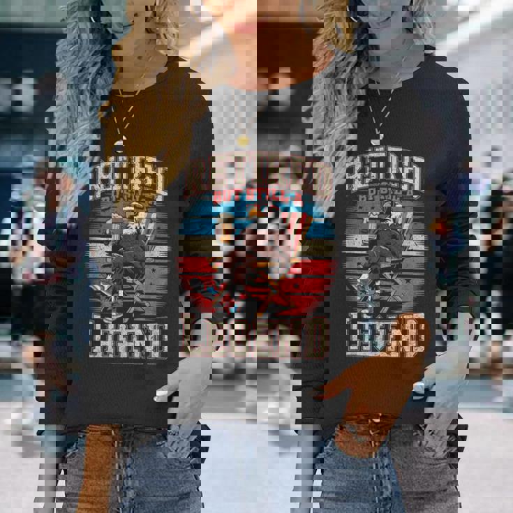 引退したがまだ伝説のイーグルとビールアメリカンスタイル 長袖Tシャツ 彼女への贈り物