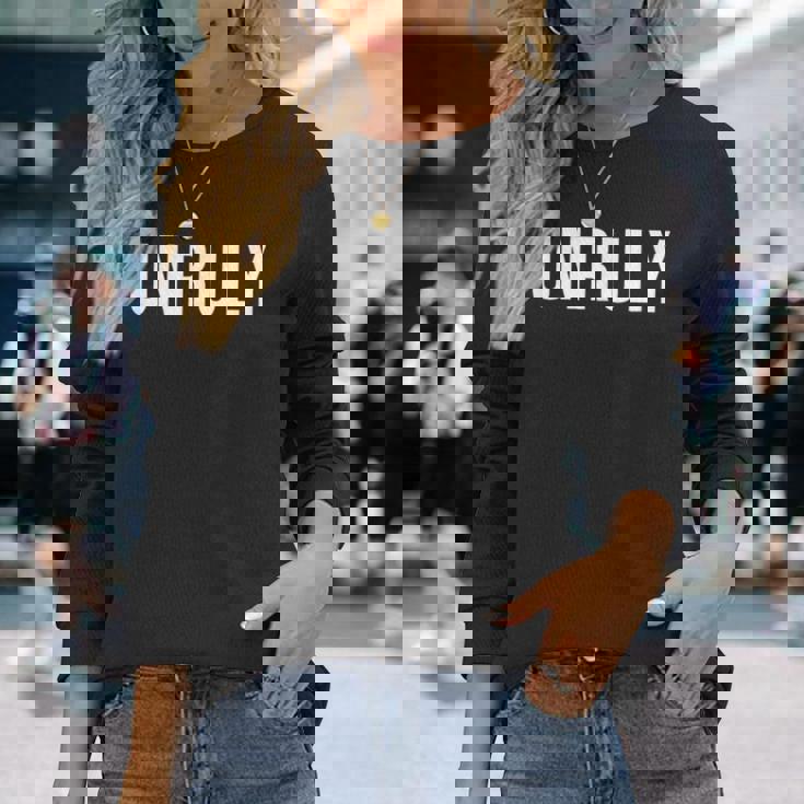 手に負えない 長袖Tシャツ 彼女への贈り物