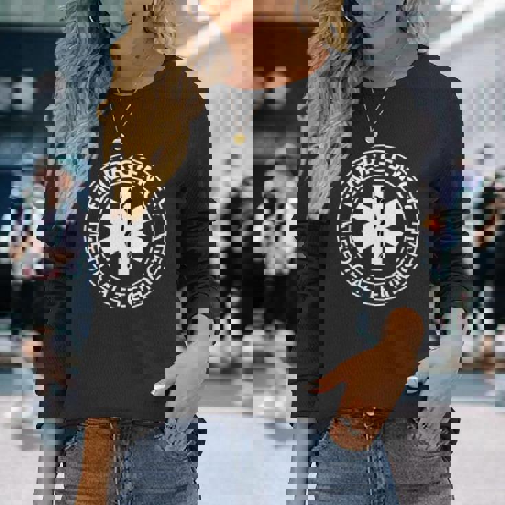 救急医療技術者 Emt Ems メンズ レディース 救急救命士 長袖tシャツ 長袖Tシャツ 彼女への贈り物