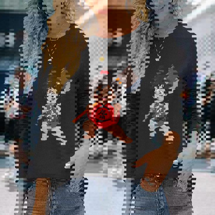 日本の民俗 金太郎 長袖Tシャツ 彼女への贈り物