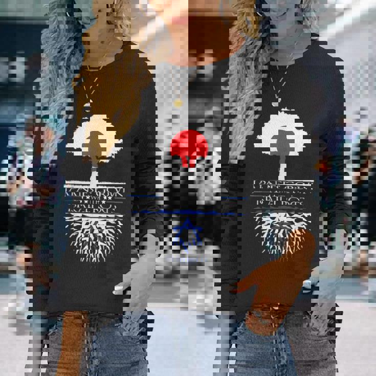 日本人が育てたイスラエルのルーツ 日本 イスラエル ユダヤ人移民 長袖Tシャツ 彼女への贈り物