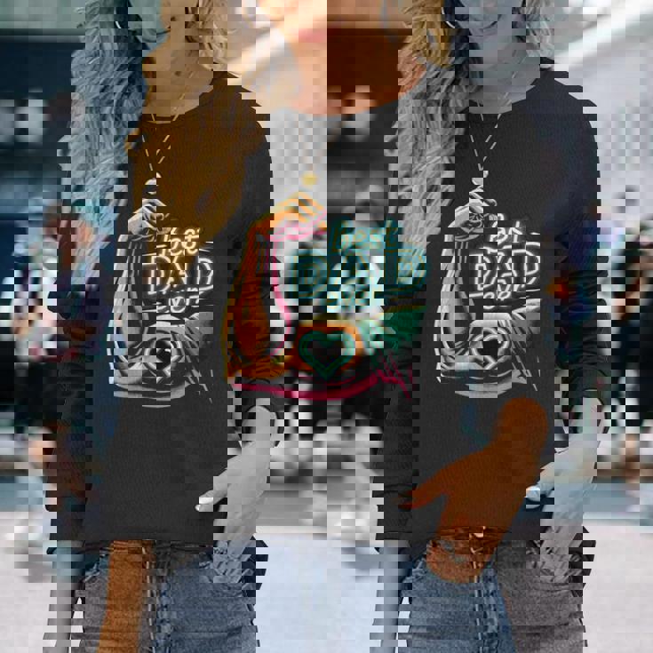 最高のお父さん 父の日 お父さんになる人 お父さん お父さん 長袖Tシャツ 彼女への贈り物