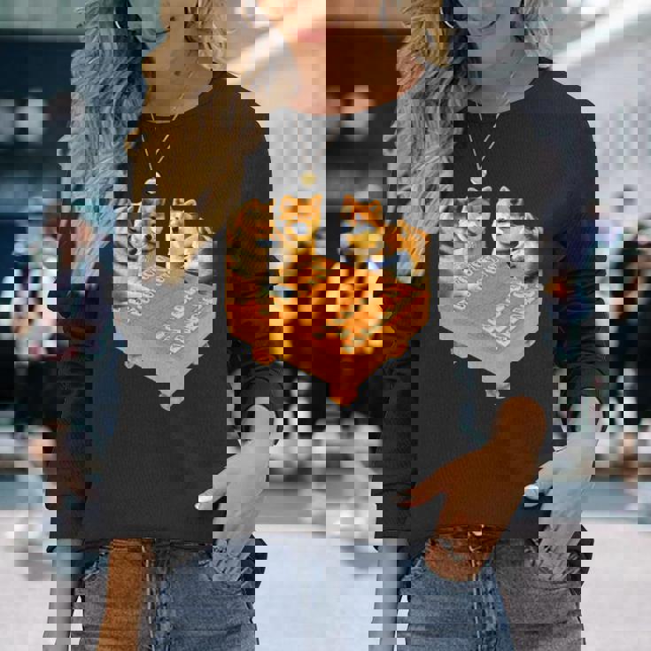 柴犬 将棋 イヌ 面白いtシャツ おもしろ 面白い 服 グッズ ネタ ウケ狙い メンズ 棋士 おもしろグッズ 長袖tシャツ 長袖Tシャツ 彼女への贈り物