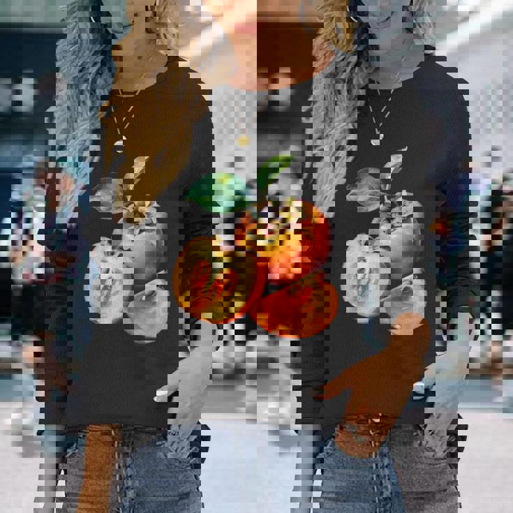 柿 長袖Tシャツ 彼女への贈り物