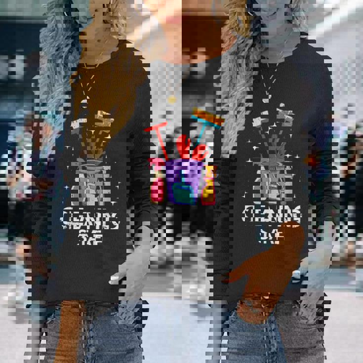 清掃スタッフ ハウスキーパー クリーナー ハウスキーピングスタッフ 長袖Tシャツ 彼女への贈り物