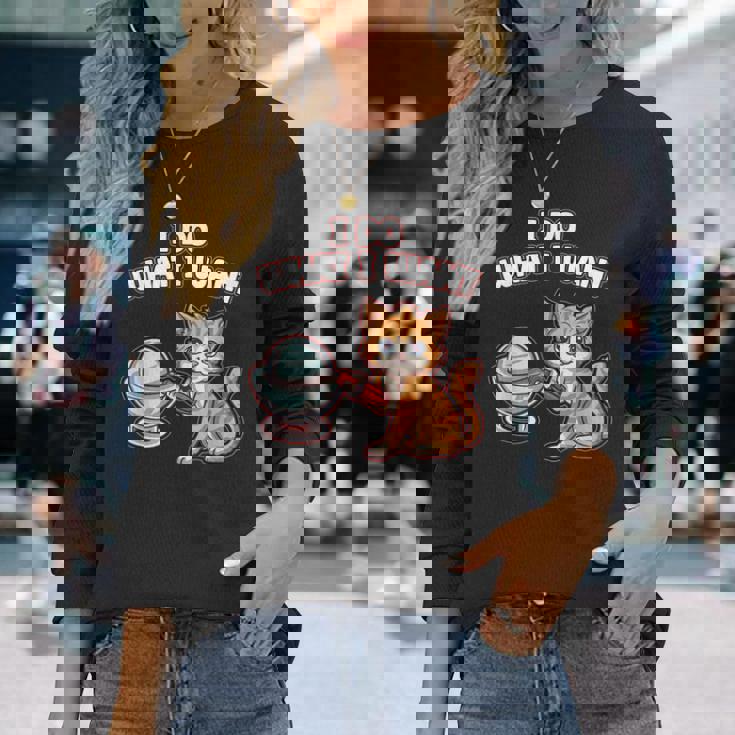 猫 デーモンコア 核 メンズ キッズ レディース おもしろサイエンス 長袖Tシャツ 彼女への贈り物