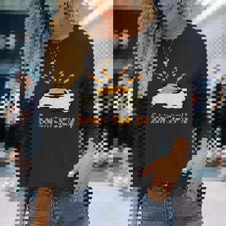 目玉焼き サニーサイドアップ 長袖Tシャツ 彼女への贈り物