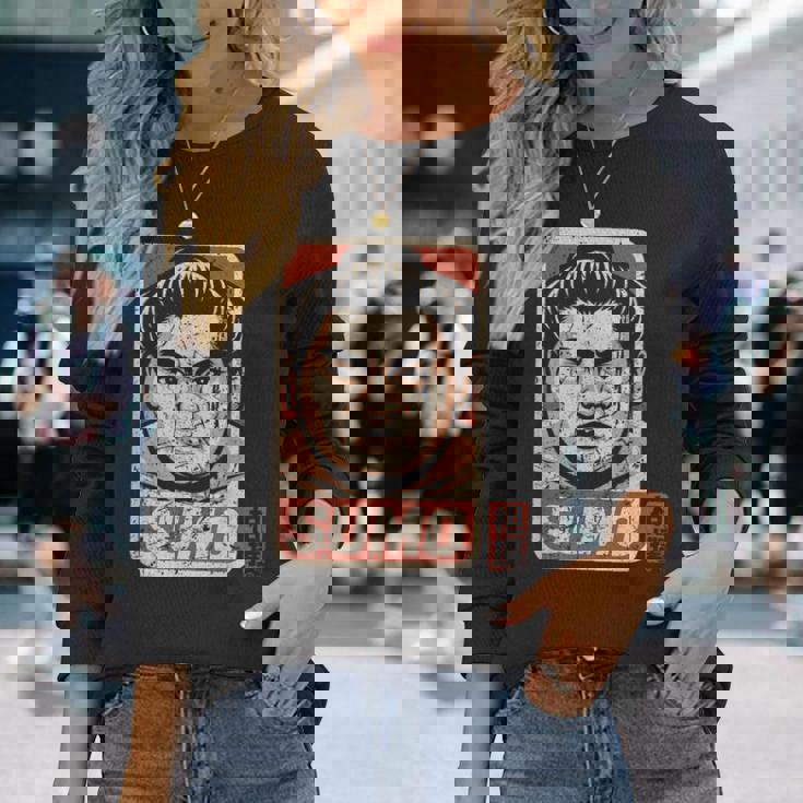 相撲 力士 日本語 漢字 アニメ レスリング 日本 お土産 長袖Tシャツ 彼女への贈り物