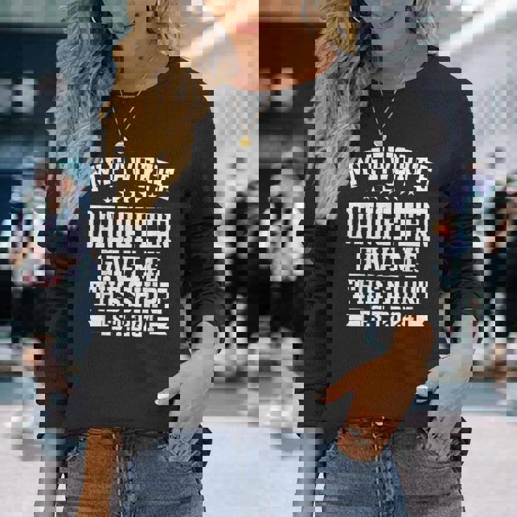 私の好きな娘が私にこのシャツをくれました。エスト2024娘 長袖Tシャツ 彼女への贈り物