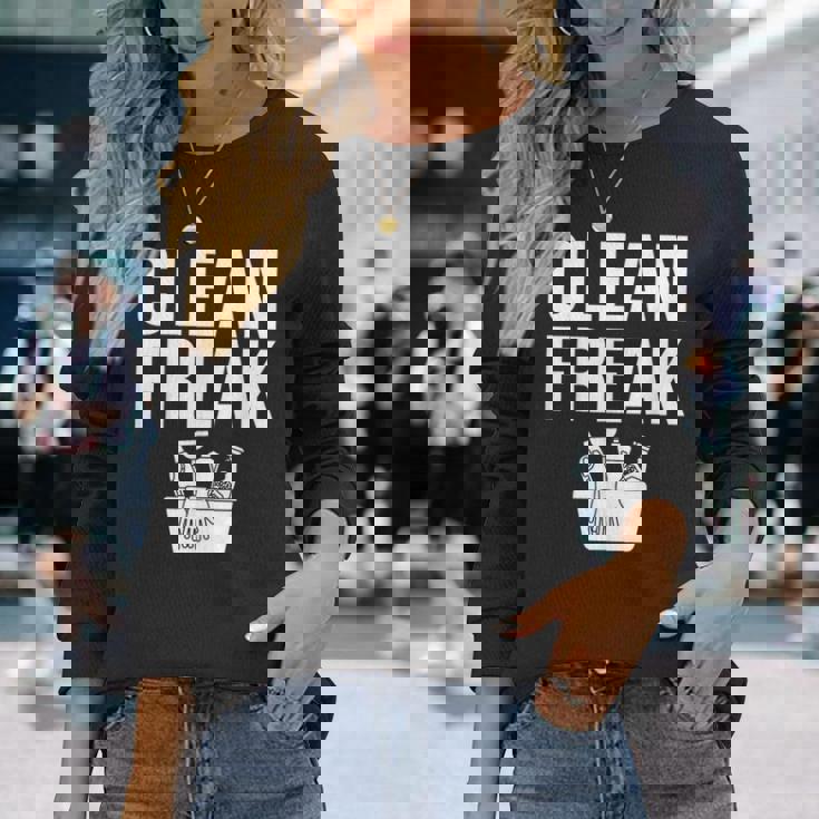 管理人用務員 清掃員 長袖Tシャツ 彼女への贈り物